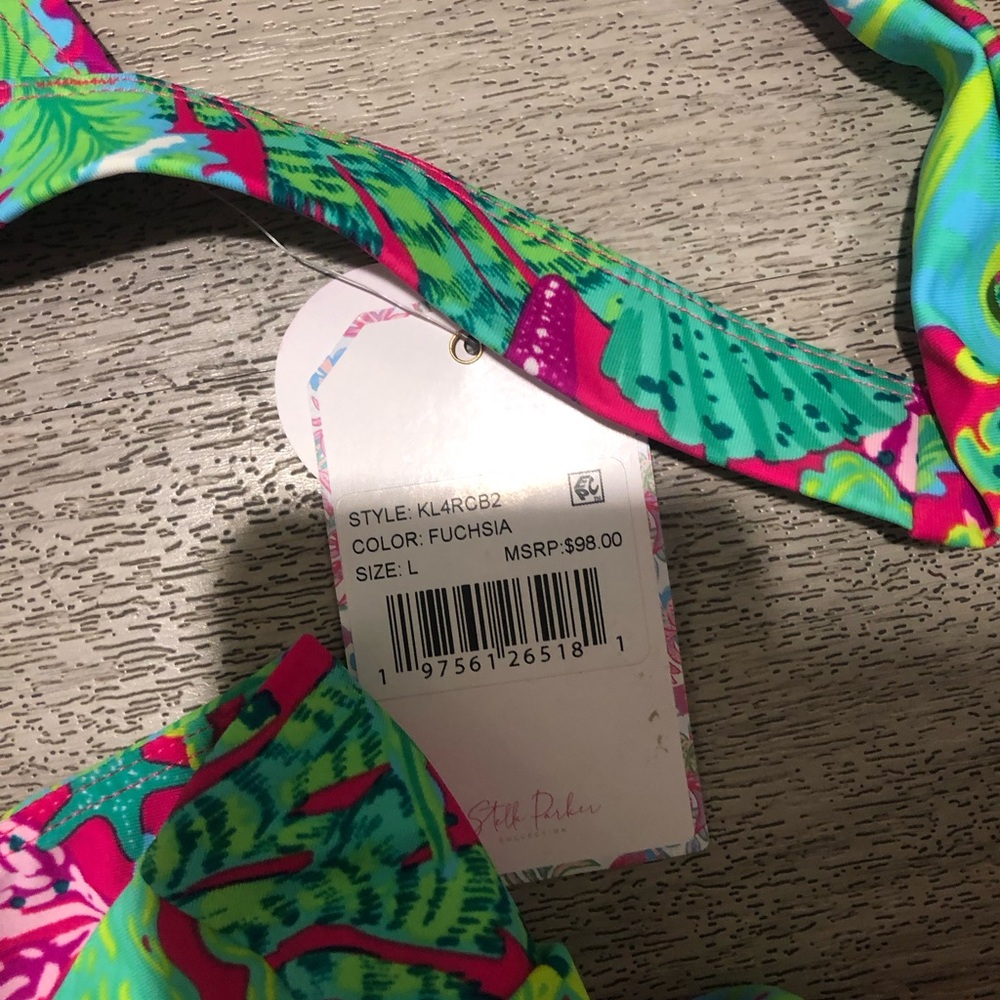 New STELLA PARKER HALTER BRA AND SKIRTED BOTTOM SWIM SET L MULTI COLOR - Picture 4 of 8